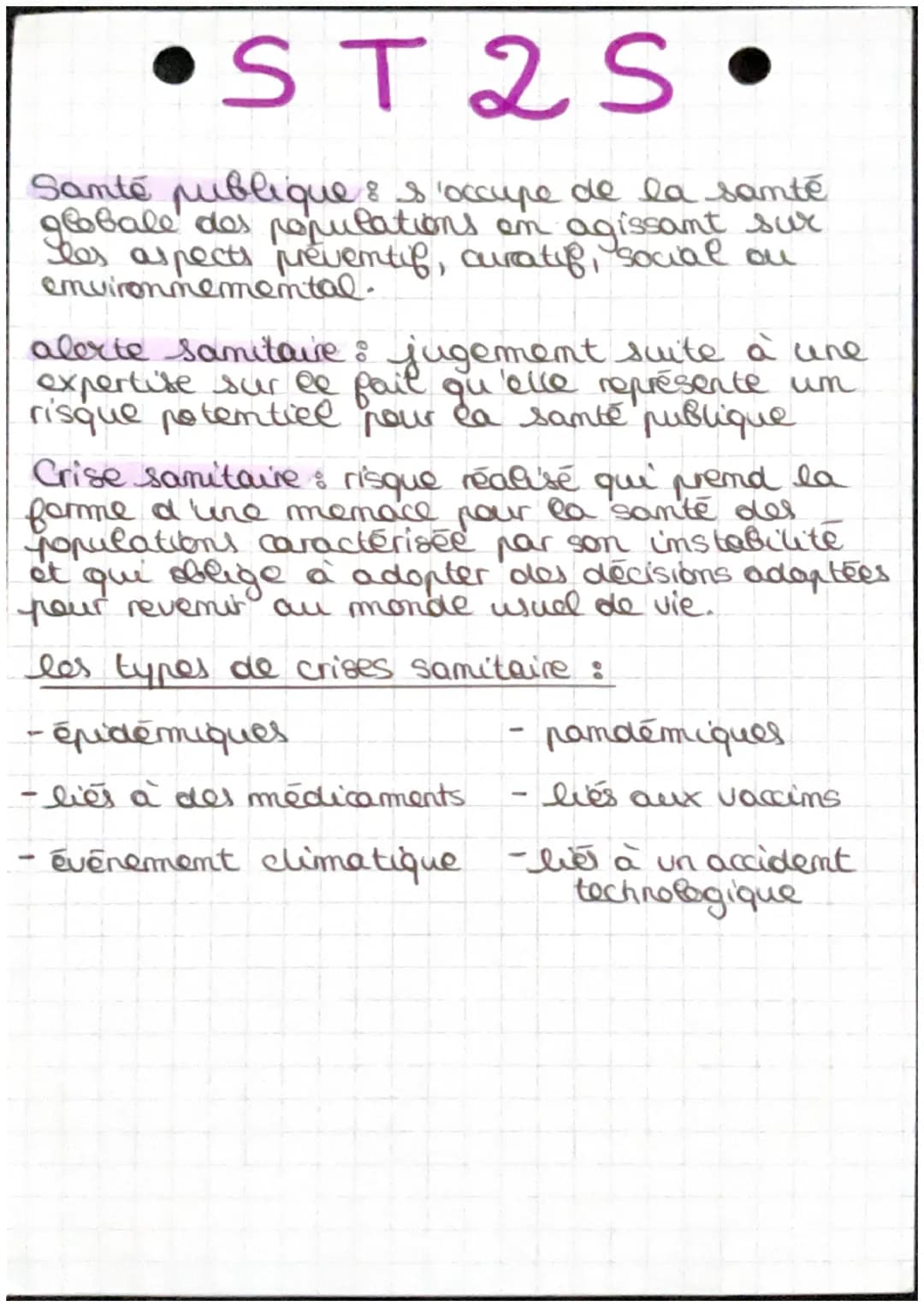 •ST 2 S
Rapitre 58 preoccupations de Samté Publion
à la reconnaissance de problèmes sanitaires
par la collectivité
préoccupations : désigne 