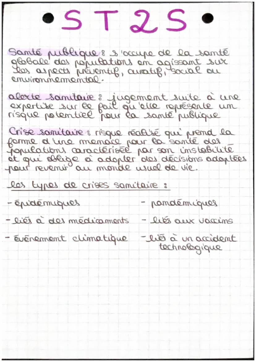 •ST 2 S
Rapitre 58 preoccupations de Samté Publion
à la reconnaissance de problèmes sanitaires
par la collectivité
préoccupations : désigne 