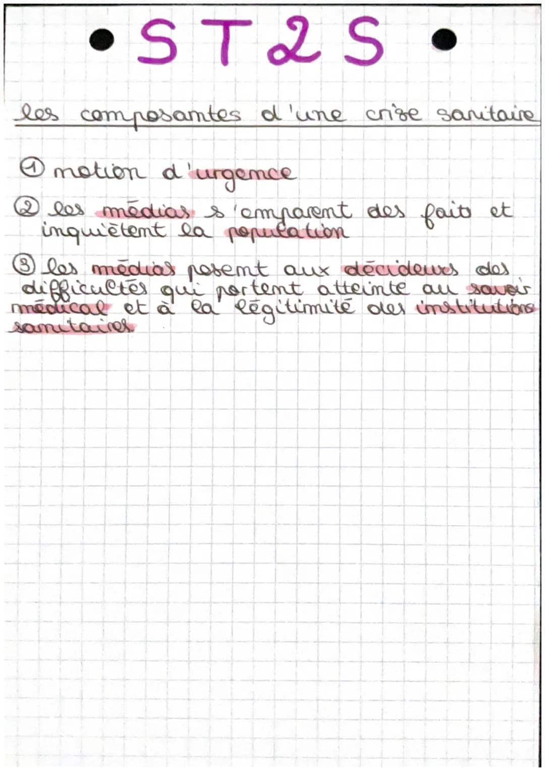 •ST 2 S
Rapitre 58 preoccupations de Samté Publion
à la reconnaissance de problèmes sanitaires
par la collectivité
préoccupations : désigne 