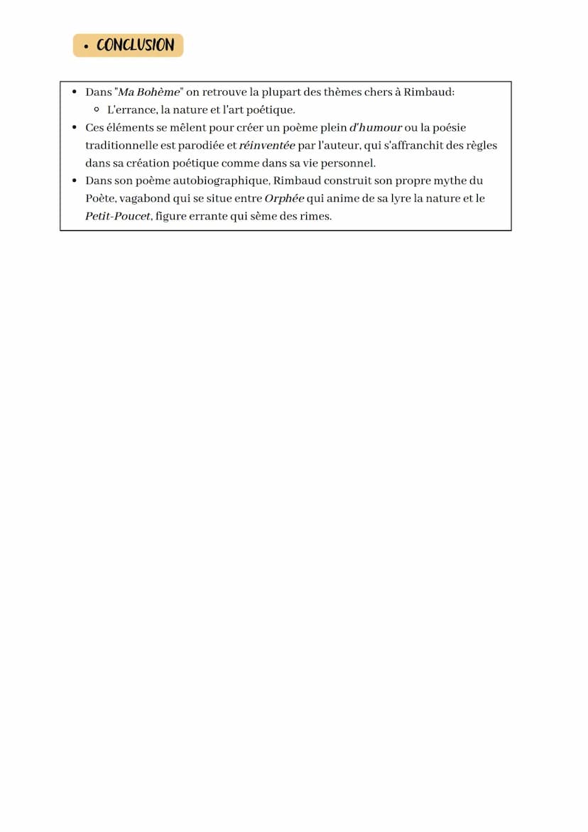 Explication linéaire n° 6
LA POÉSIE DU XIX AU XXI
Villes et campagnes
Œuvre intégrale: Poésies
Nom de l'auteur: Arthur Rimbaud
Titre de l'ex