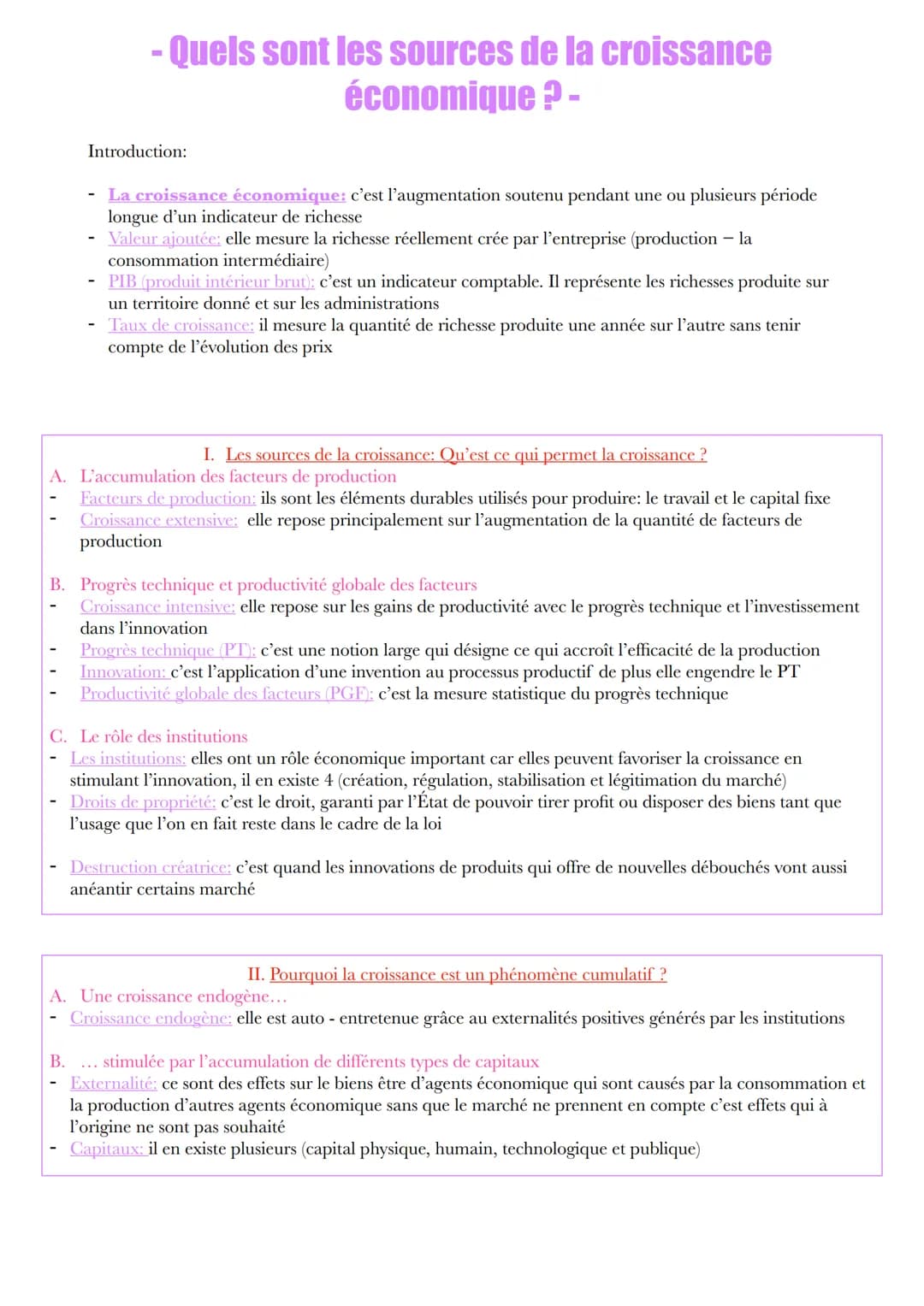 - Quels sont les sources de la croissance
économique ? -
Introduction:
- La croissance économique: c'est l'augmentation soutenu pendant une 