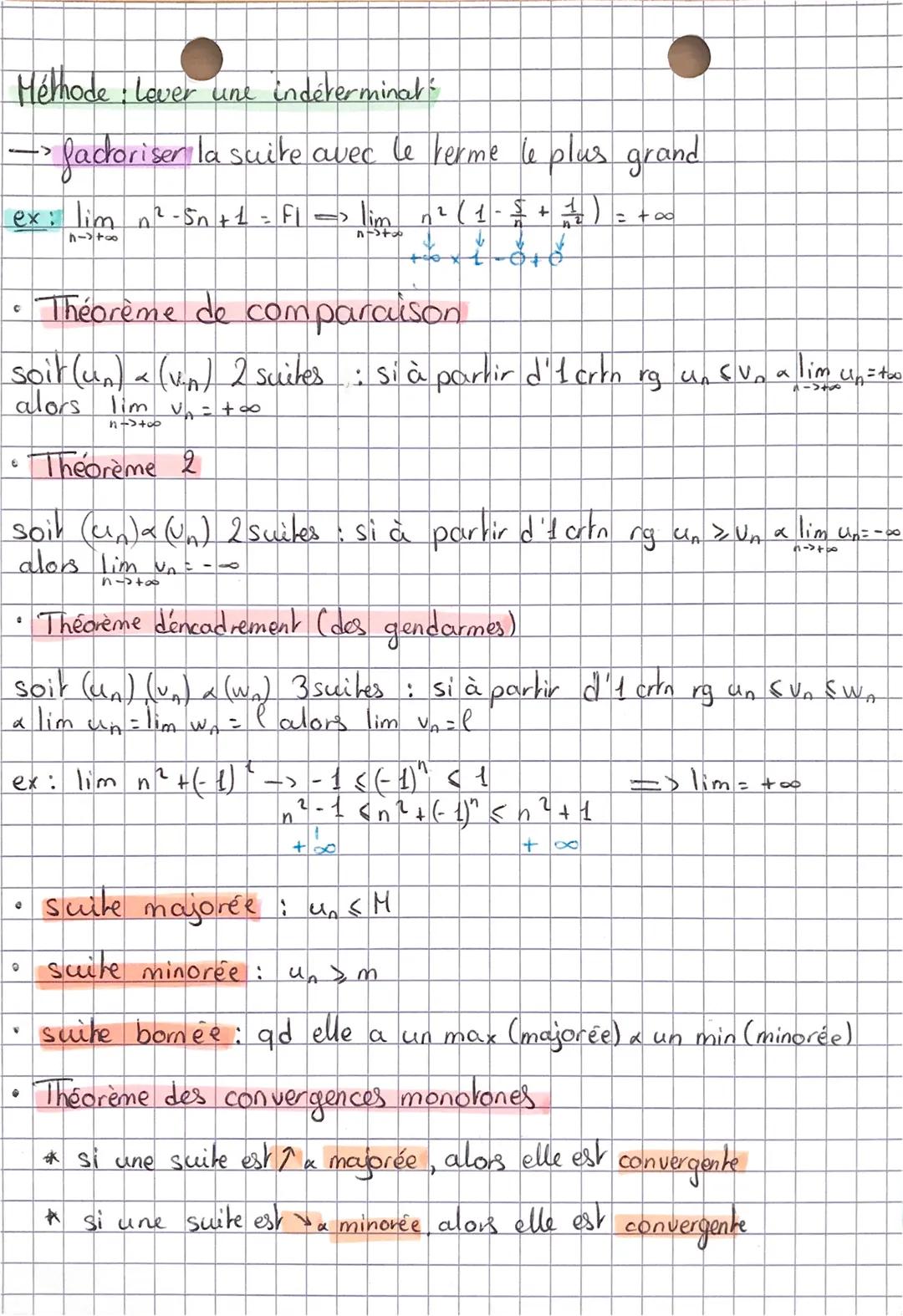 Mathématiques
Chapitre 3: Suites et recurrence.
T-Suites
suite
2>
(un= unse)
→> croissante (un sun++), décroissante (un>unit) ou constante
>
