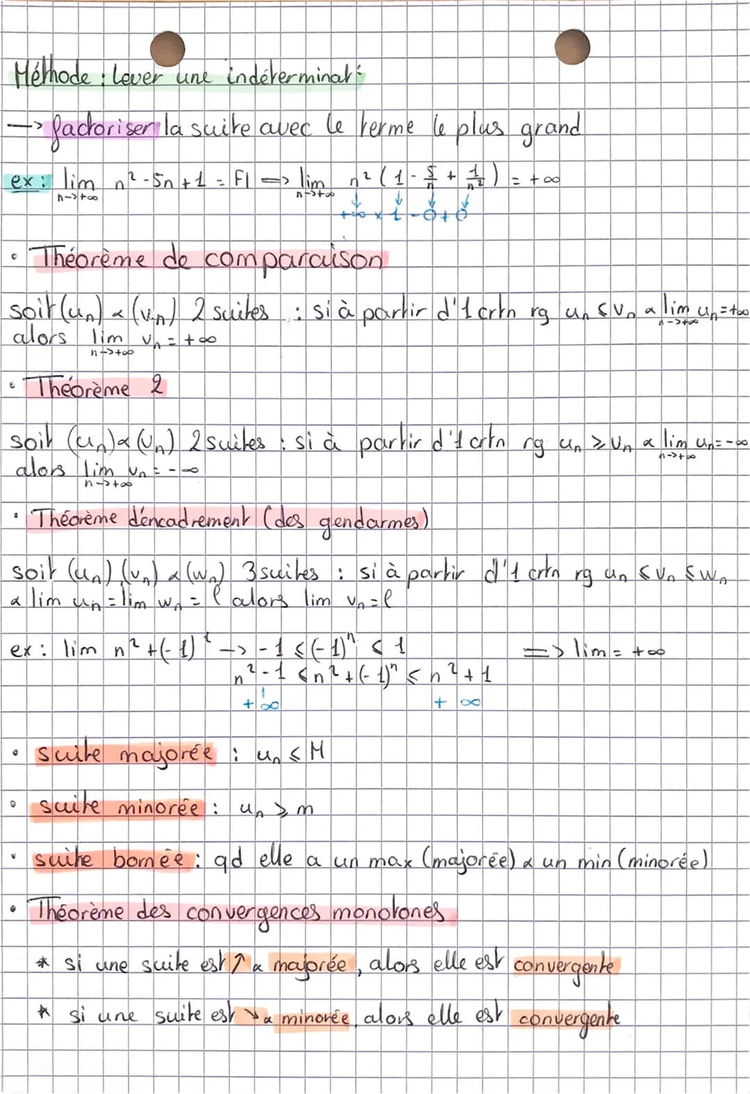 Mathématiques
Chapitre 3: Suites et recurrence.
T-Suites
suite
2>
(un= unse)
→> croissante (un sun++), décroissante (un>unit) ou constante
>