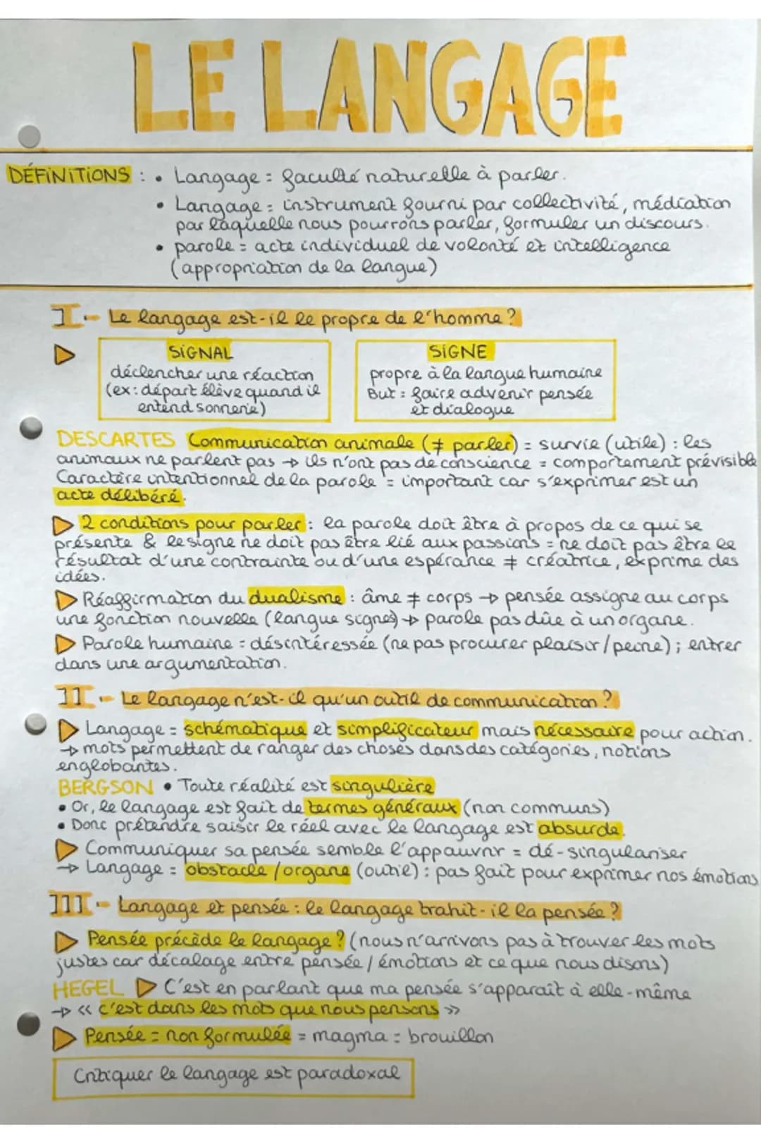 Le langage humain et animal: PDF et philosophie pour les jeunes