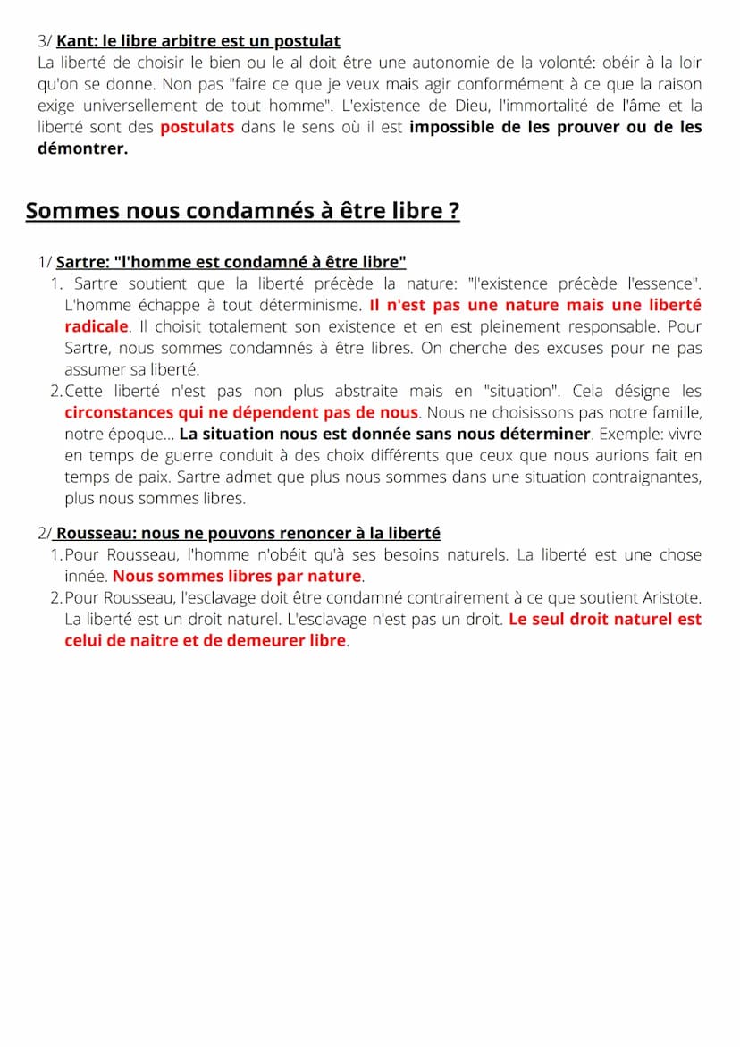 LA LIBERTE
En quoi consiste la liberté ?
Liberté physique: Au sens physique, liberté signifie l'absence de contrainte. Il existe des
contrai