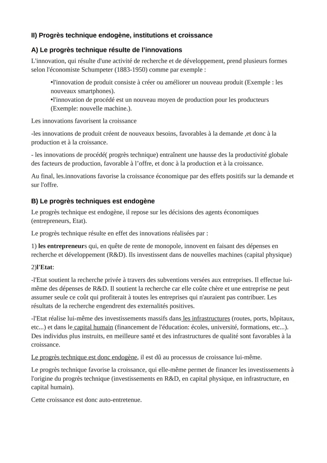 QUELS SONT LES SOURCES ET LES DEFIS DE LA
CROISSANCE ECONOMIQUE ?
A) Qu'est-ce que la croissance économique ?
Le produit intérieur brute est