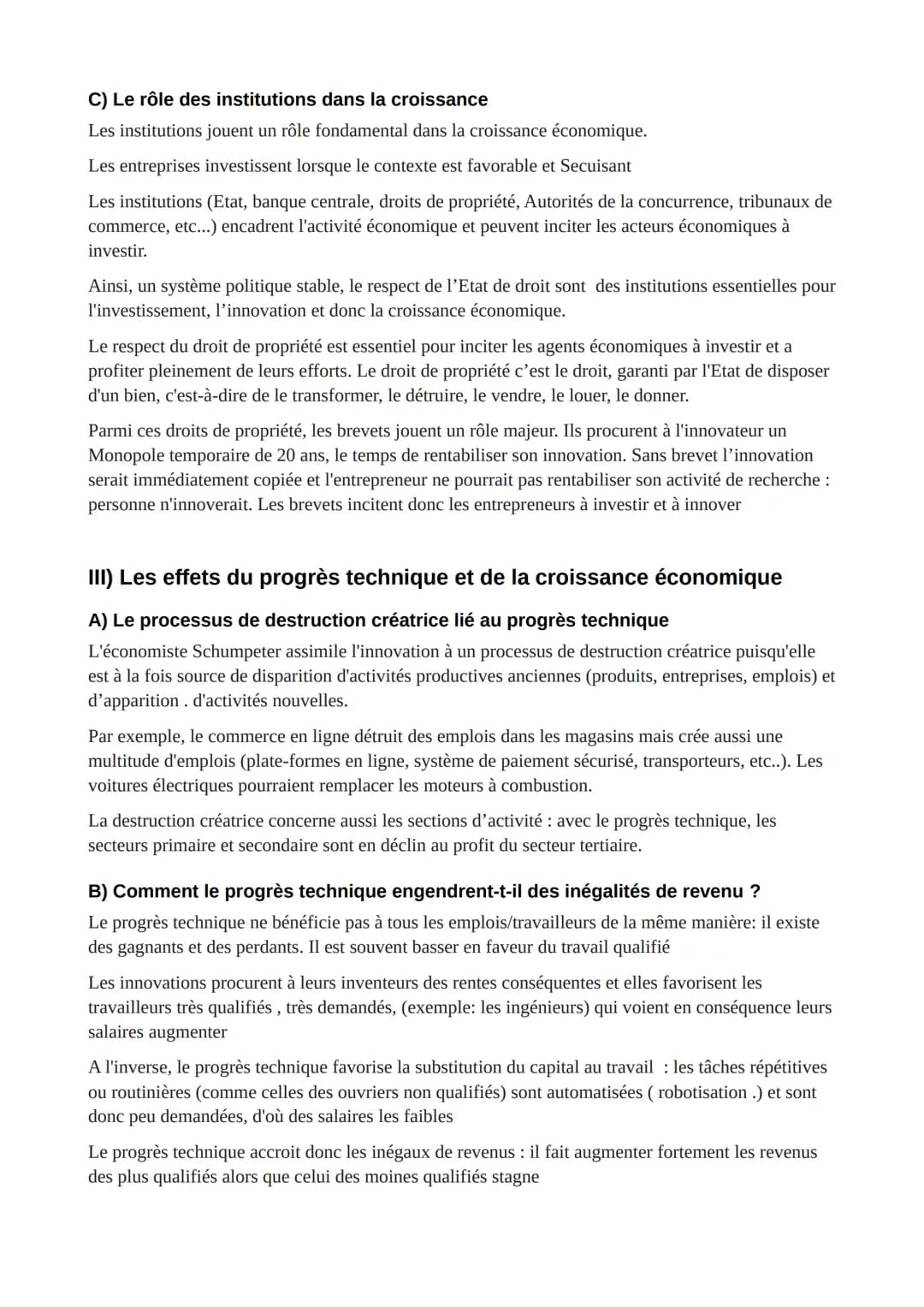 QUELS SONT LES SOURCES ET LES DEFIS DE LA
CROISSANCE ECONOMIQUE ?
A) Qu'est-ce que la croissance économique ?
Le produit intérieur brute est