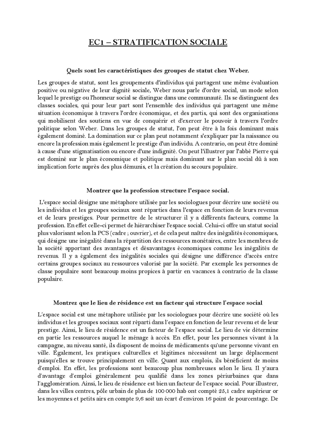 Les classes sociales selon Marx et Weber : Comprendre les inégalités sociales