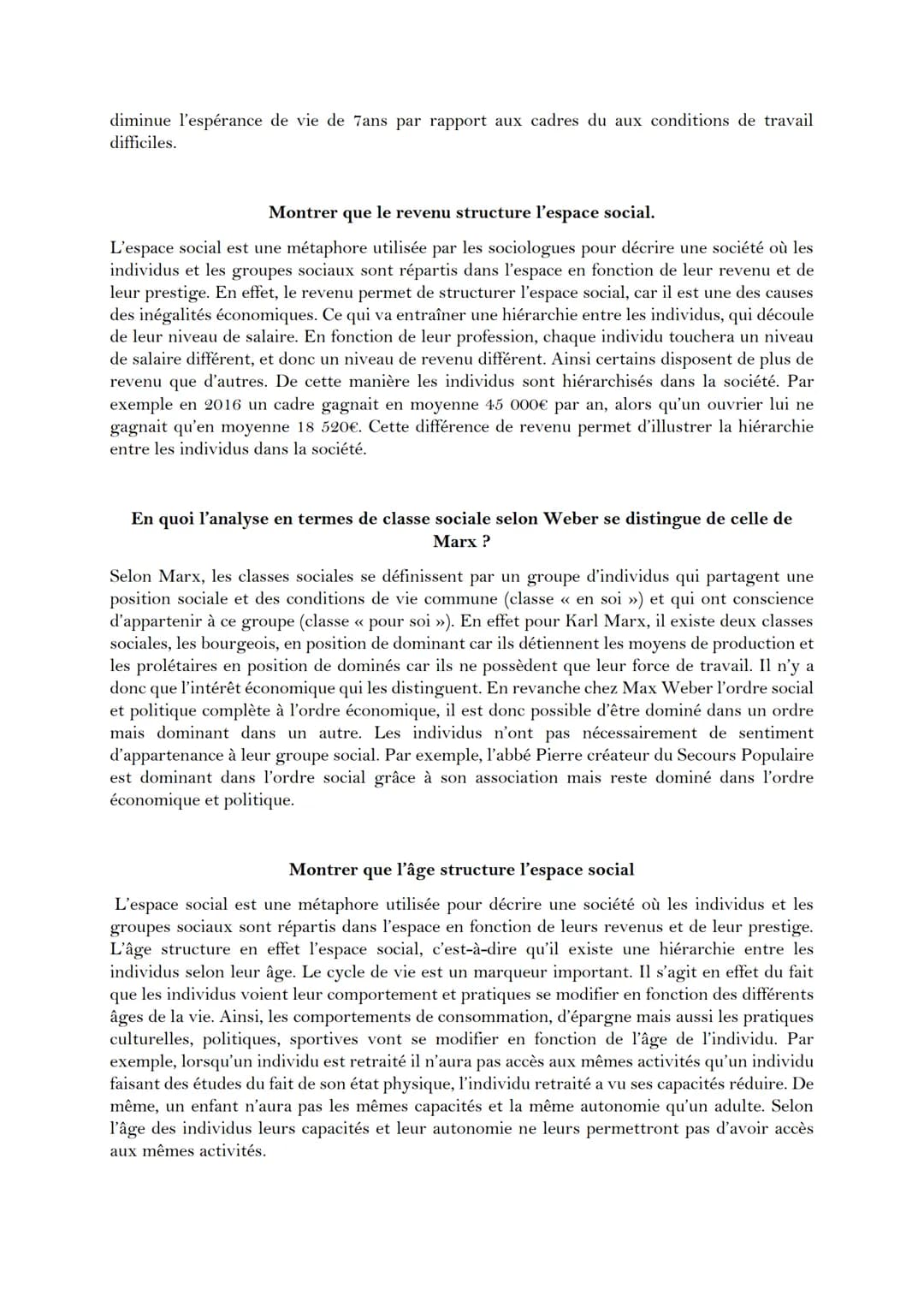 EC1-STRATIFICATION SOCIALE
Quels sont les caractéristiques des groupes de statut chez Weber.
Les groupes de statut, sont les groupements d'i