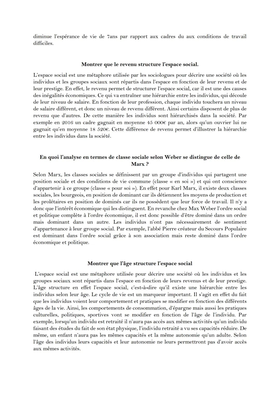 EC1-STRATIFICATION SOCIALE
Quels sont les caractéristiques des groupes de statut chez Weber.
Les groupes de statut, sont les groupements d'i