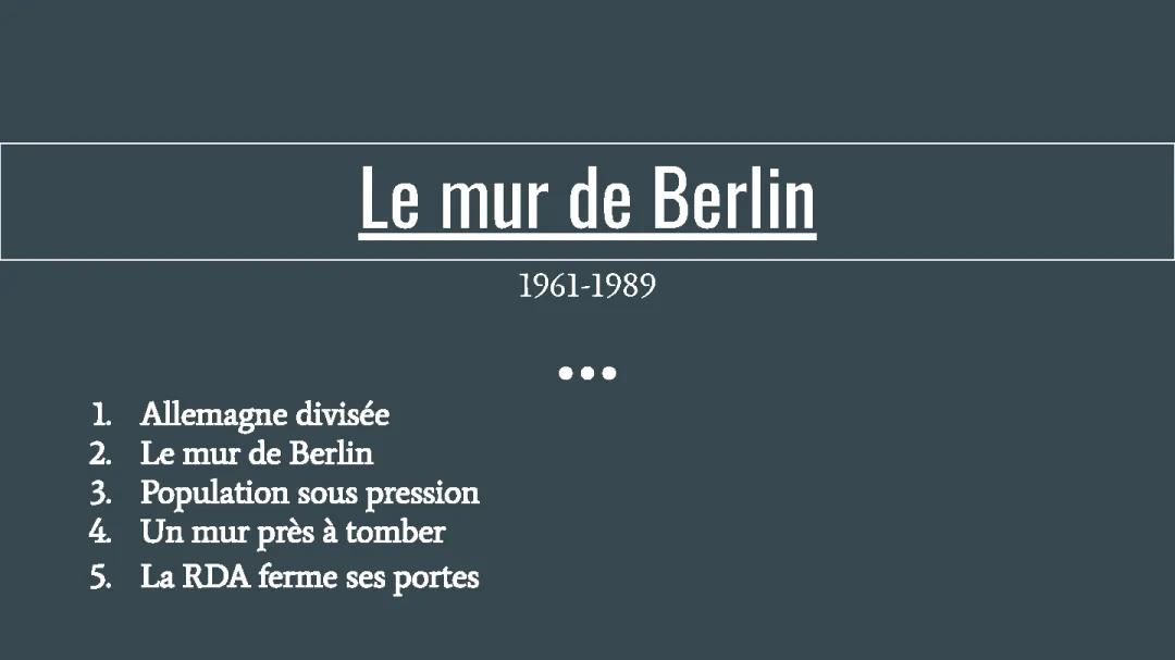 Le Mur de Berlin : Histoire, Construction et Chute en 1991