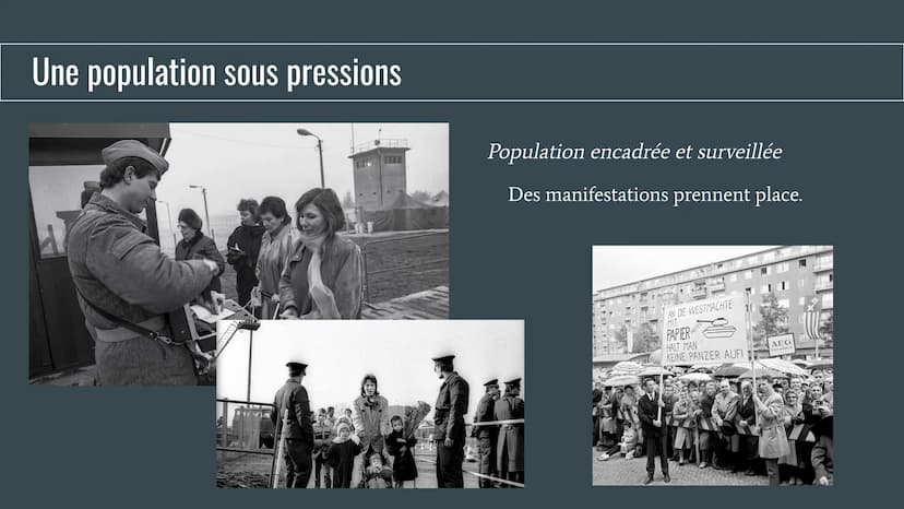 Diapo 1
Plan
DIAPO N°2
QUAND ET POURQUOI CE MUR ?
Au lendemain de la seconde guerre mondiale, l'Allemagne et sa capitale sont
divisées en qu