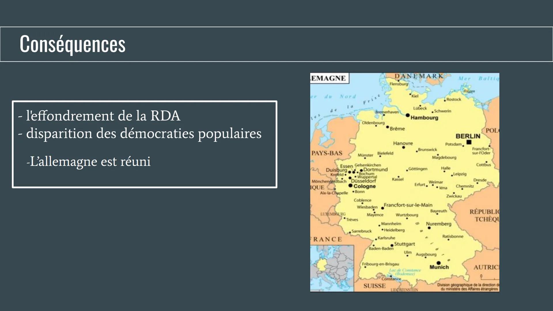 Diapo 1
Plan
DIAPO N°2
QUAND ET POURQUOI CE MUR ?
Au lendemain de la seconde guerre mondiale, l'Allemagne et sa capitale sont
divisées en qu