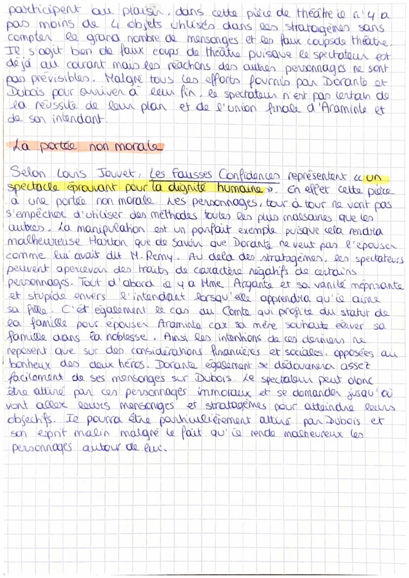 Les fausses Confidences
manipulation des personnages
Dans le theatre de Marivaux, beaucoup de personnages se trouvent
manipuler par Dubois e