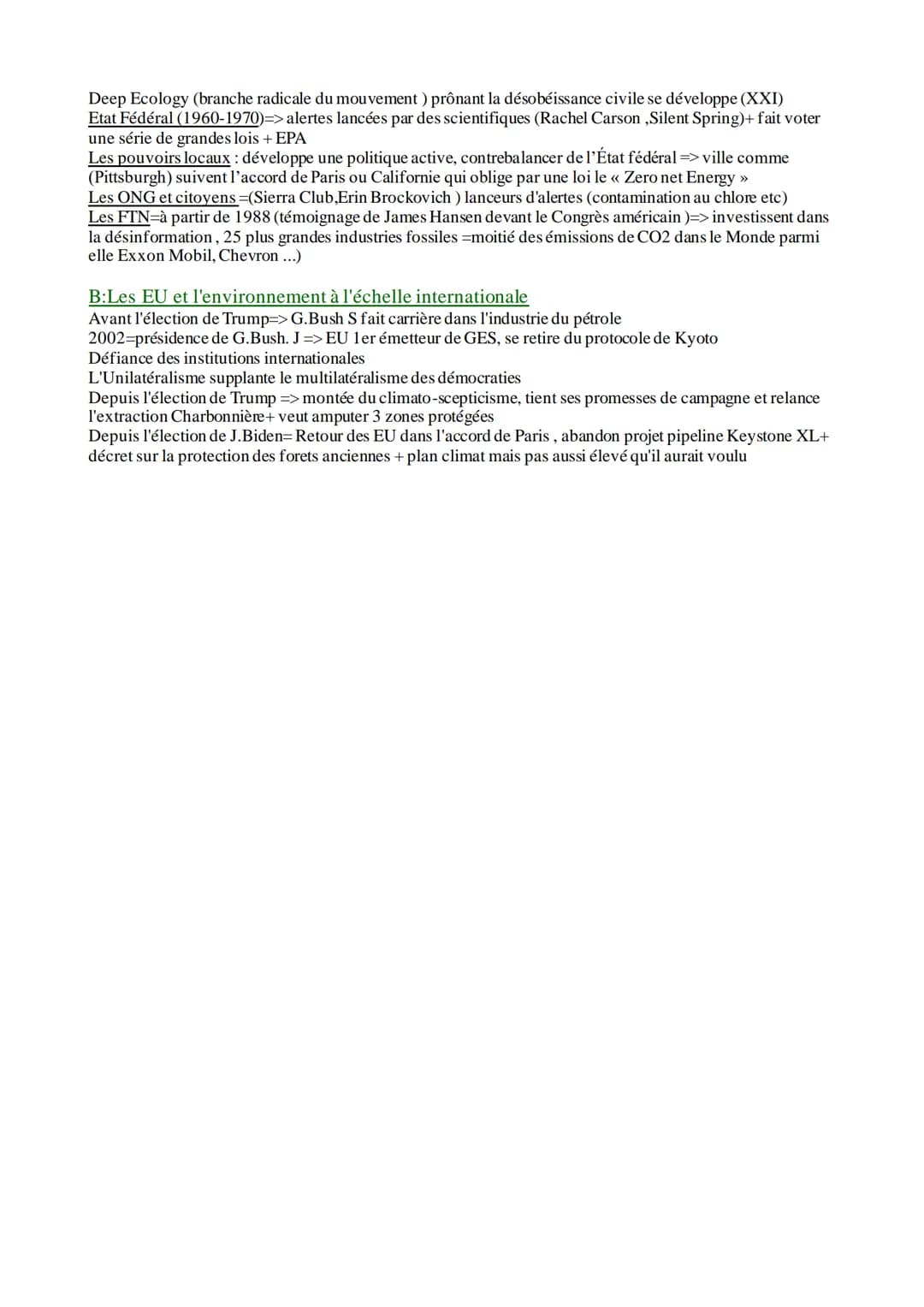 HGGSP:
Thème 1 : L'environnement entre Exploitation et Protection
Introduction :Qu'est ce que l'environnement ?
-Objet vif de débat entre co