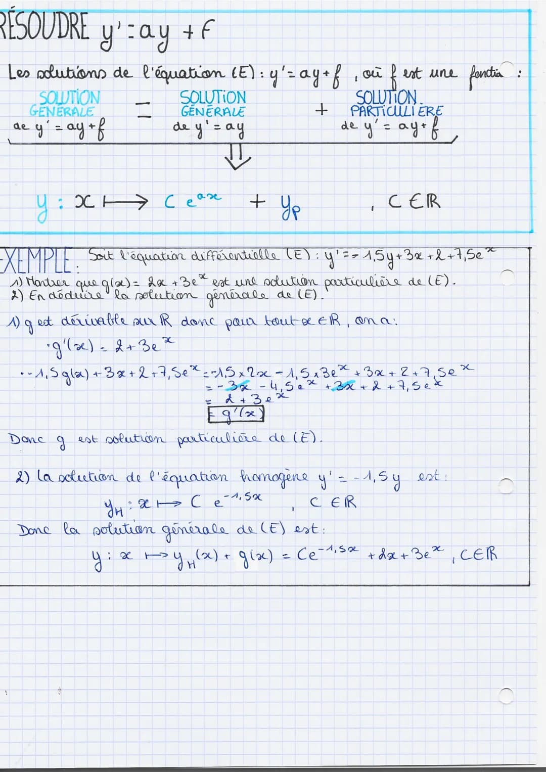 MATHS
Sequencell Equation Différentielle
DEF:
Une équation différentielle est une équation reliant une fonction
dérivable et de sa dérivée.
