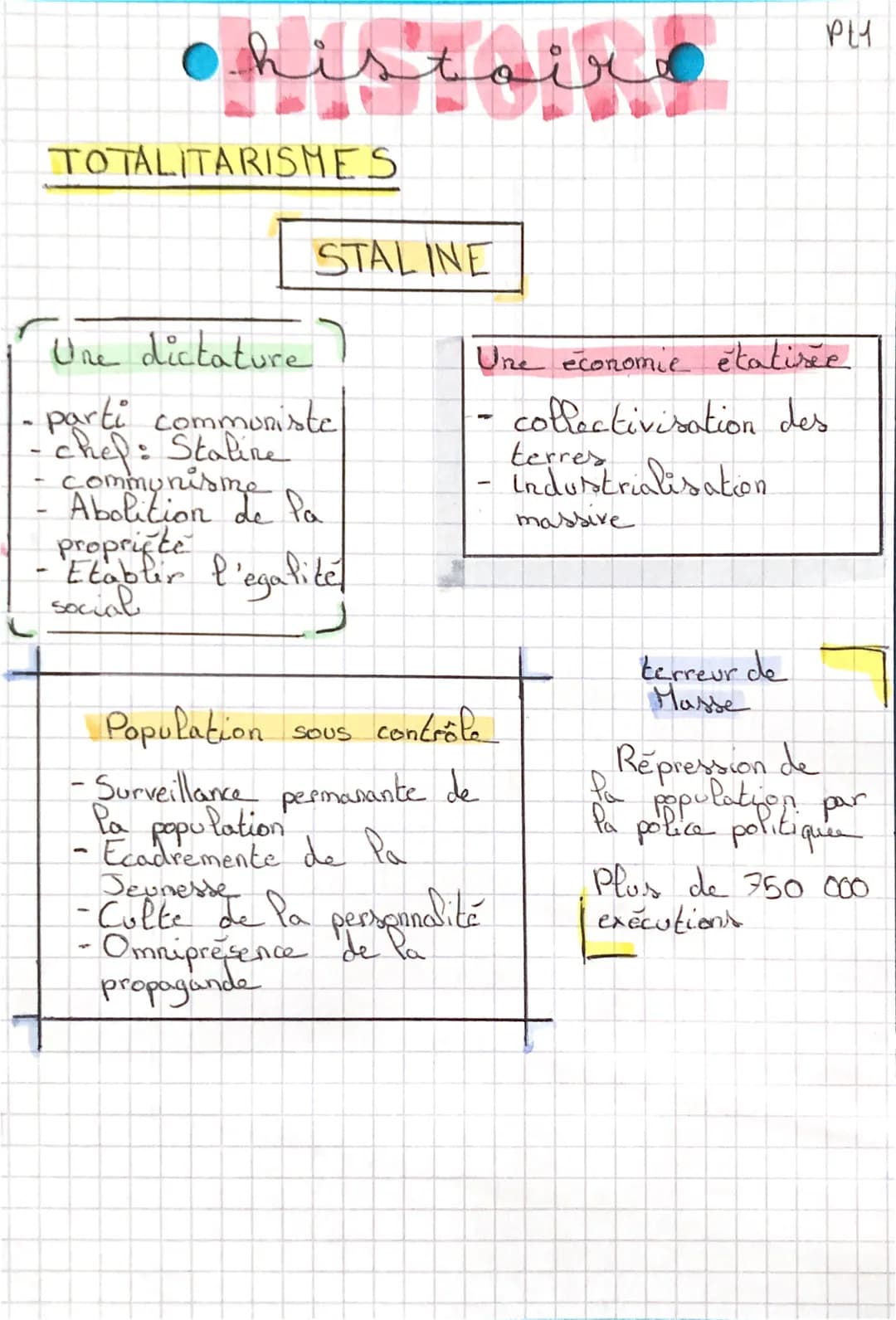 -
●histoire
TOTALITARISMES
Une dictature I
- parti communiste
chef: Staline
communisme,
-
STALINE
de
propricte
Etabler l'egalite
social
SOUS