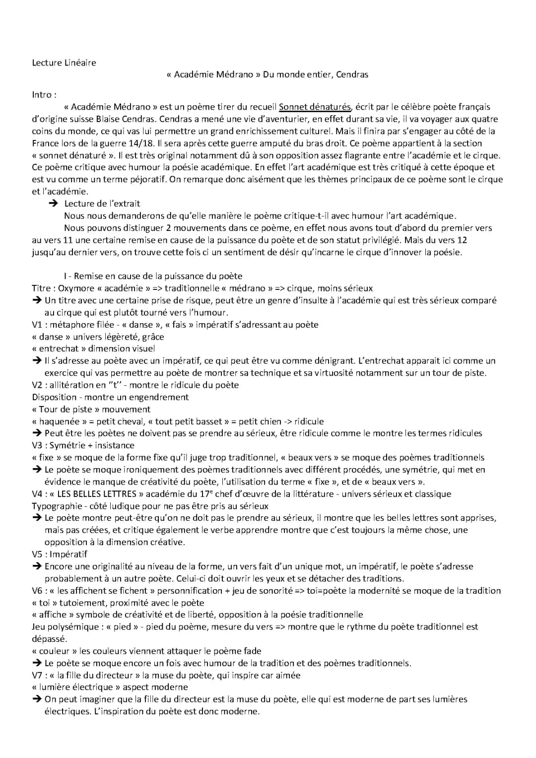 Découvre Blaise Cendrars et l'Académie Médrano!