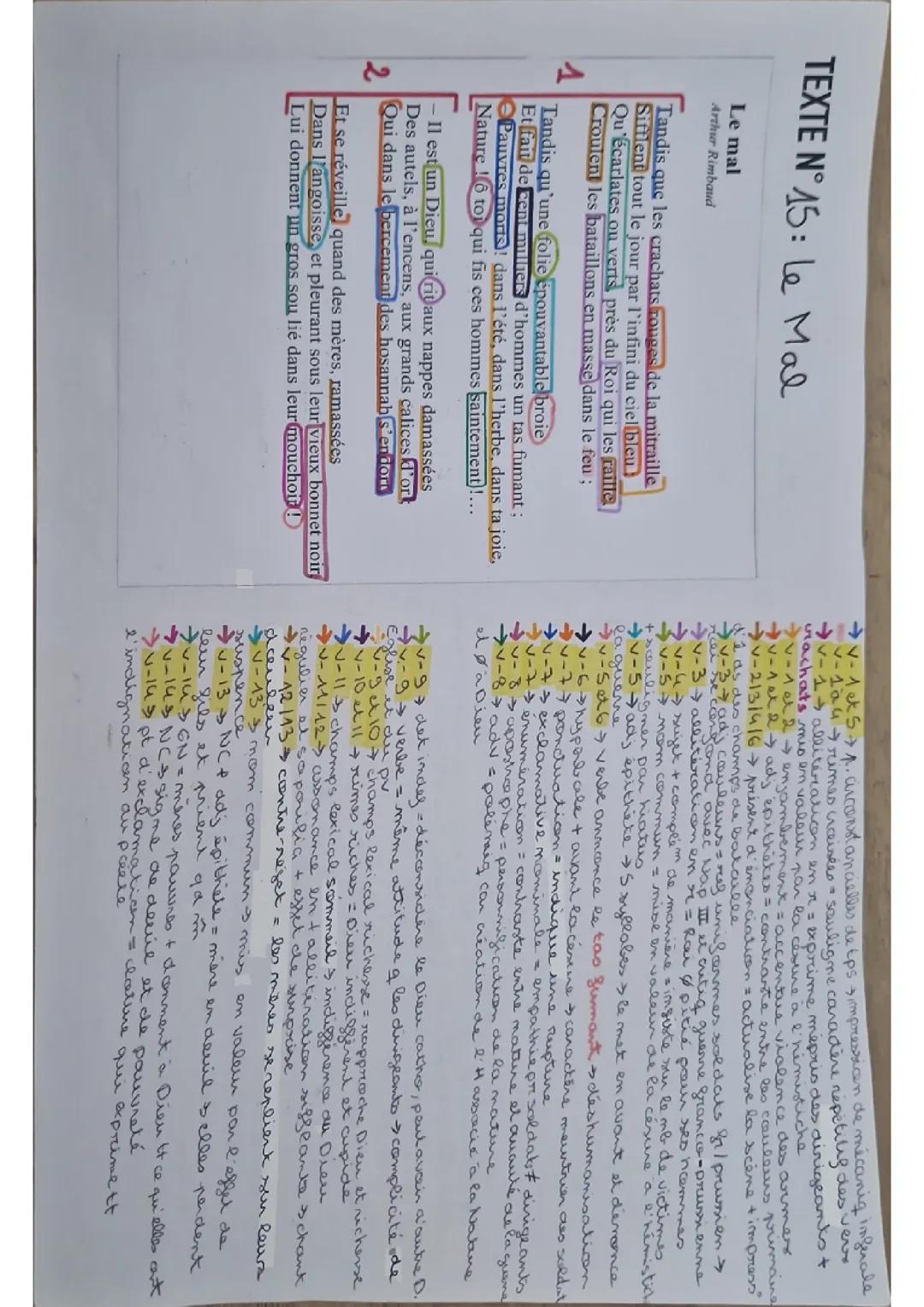 Le Mal de Arthur Rimbaud Cahier de Douai