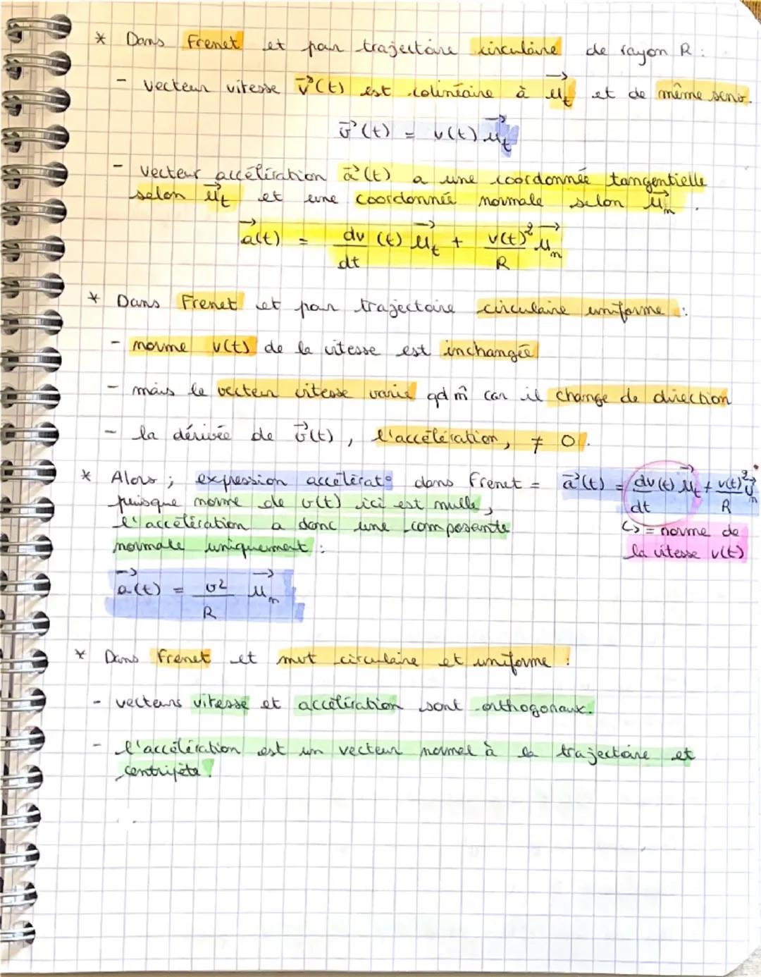 Chapitre 1, recap

* référenhets : terrestre, geocentrique, heliocentrique

* coordonnées vecteur position: $O\vec{M}(t) = \begin{pmatrix} x