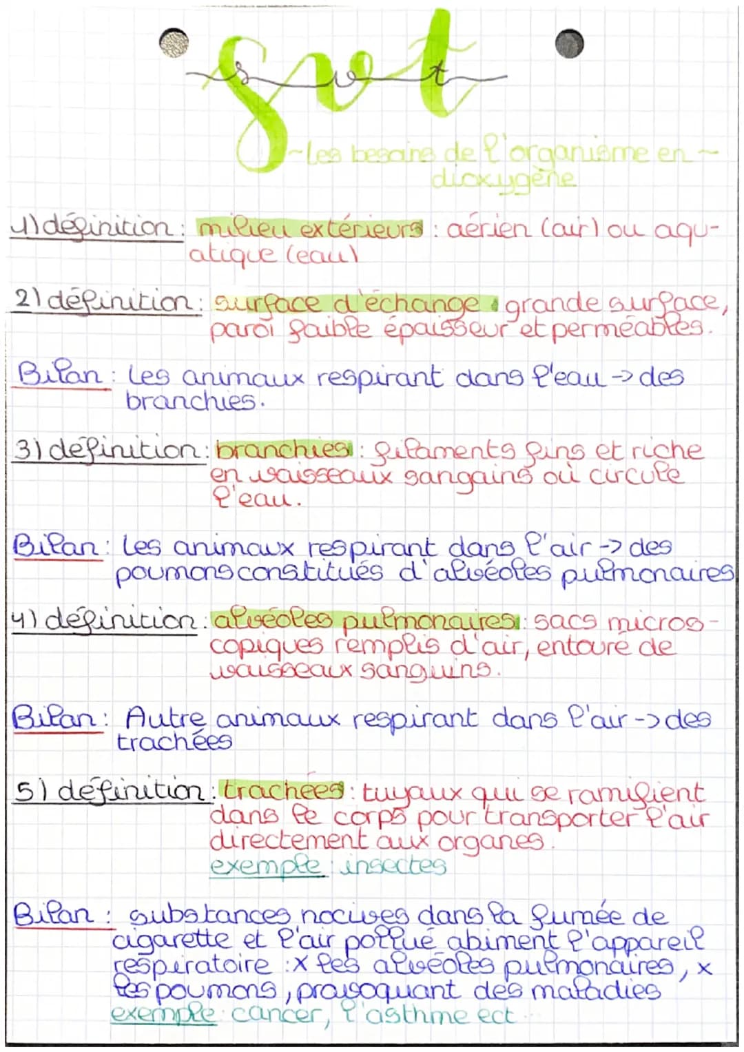 sut
~Les besoins de l'organisme en -
dickygène
Il définition: milieu extérieurs: aérien (air) ou aqu-
atique (eau)
21 definition: surface d'