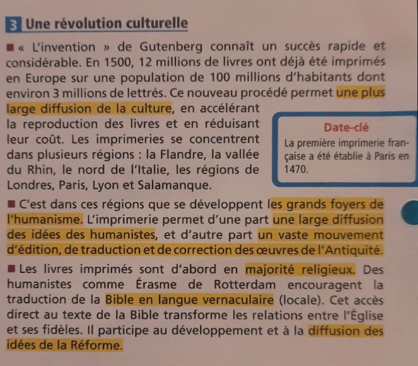 La Renaissance
1 Un vaste mouvement artistique
■ La Renaissance prend sa source en Italie. La prospéríté
économique des villes italiennes a 
