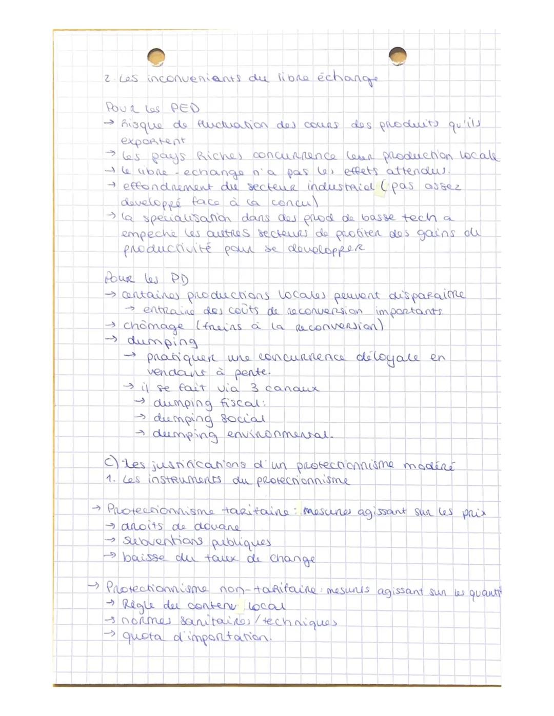 SES- Chap 4
I. Quels sont les determinants dee developpement du
commerce international?
Al une baisse des dostacles au commerce internationa