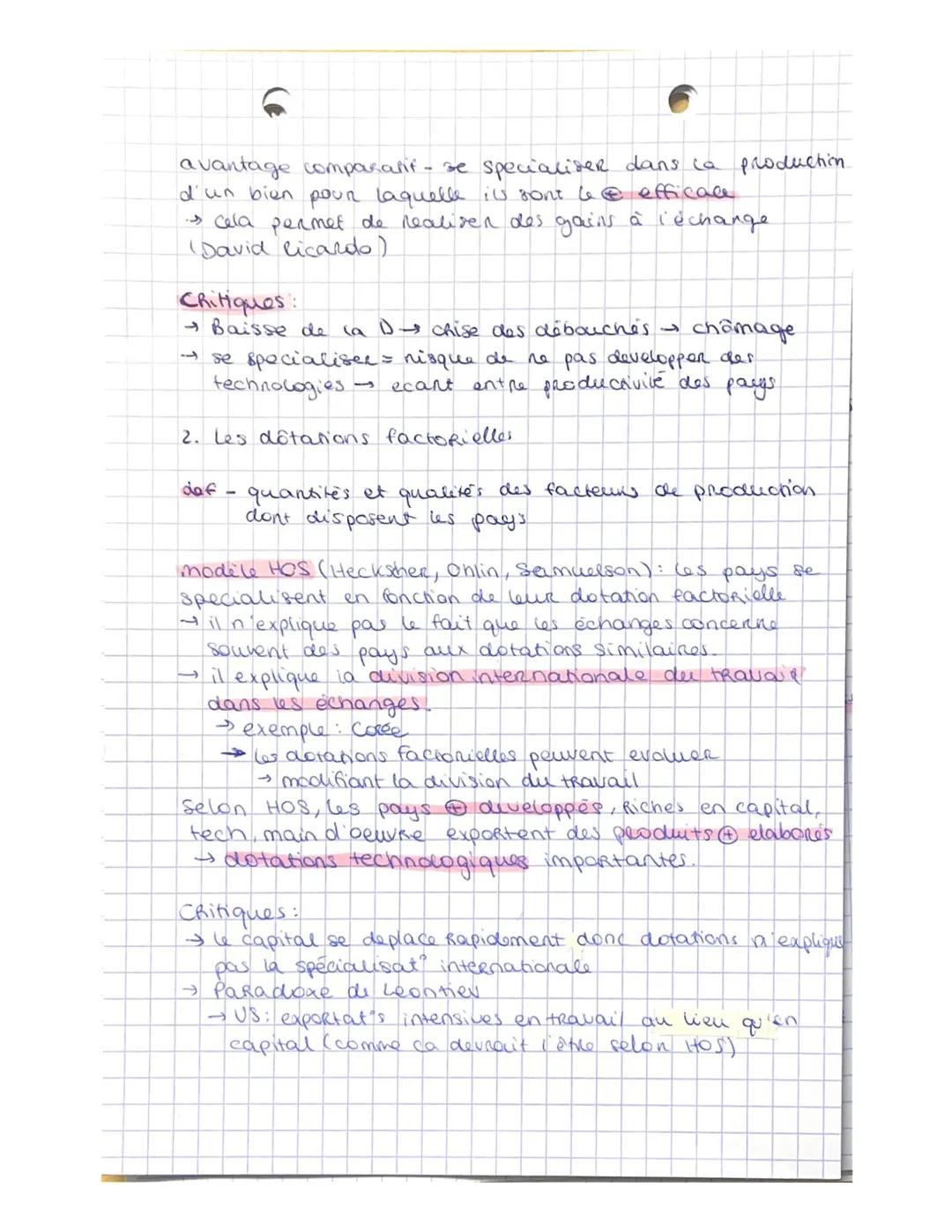 SES- Chap 4
I. Quels sont les determinants dee developpement du
commerce international?
Al une baisse des dostacles au commerce internationa