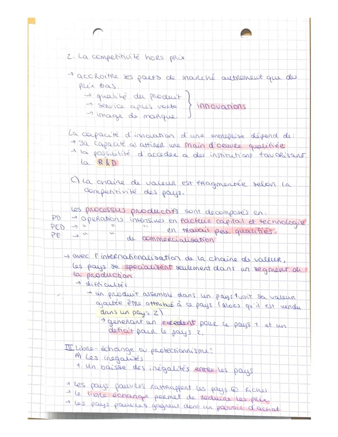 SES- Chap 4
I. Quels sont les determinants dee developpement du
commerce international?
Al une baisse des dostacles au commerce internationa