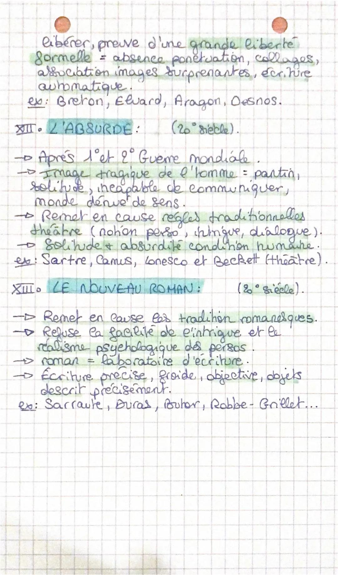 # LES MOUVEMENTS
LITTERAIRES:

To 'HUMANISME: (16°siécte)

→mut culturel europeen.

-D place l'homme au centre de leur reflexion

الله 112

