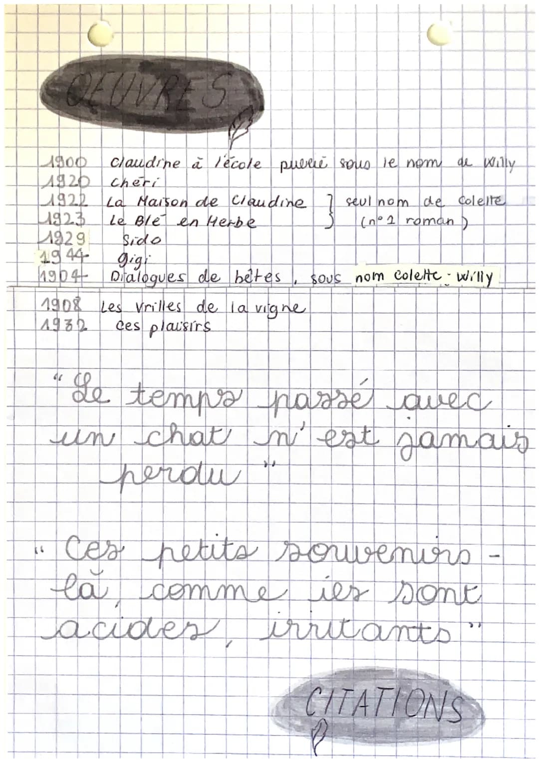 Colette
SIDONIE-GABRIELLE
1942 o
SIDO
Colette bouleversée
Sa bisexualité
affirmée et revendiqué e
occupe une large place.
dans sa vie et son