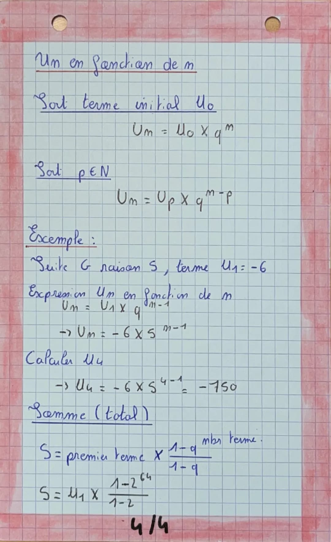 MATH
Les suites
Suite arithmétiques
Um + 1 = Um + r
Représentation graphique
Ա.
} r
C
Croissance linaire
U
U
+
1 2 3 4
Ду
Un+1 - Um
Un tr - 