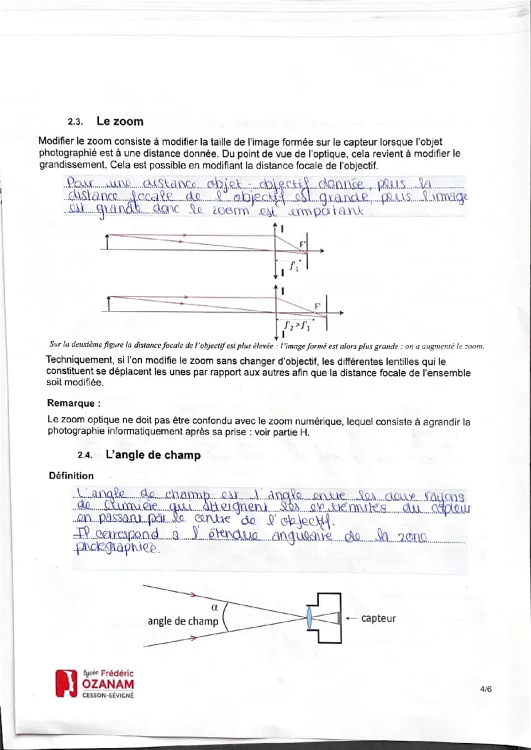 1 STL
SPCL IMAGE
SÉQUENCE 6 : L'appareil photographique
FICHE: Modèles optiques de l'œil et de l'appareil photographique
1. Modèle optique d