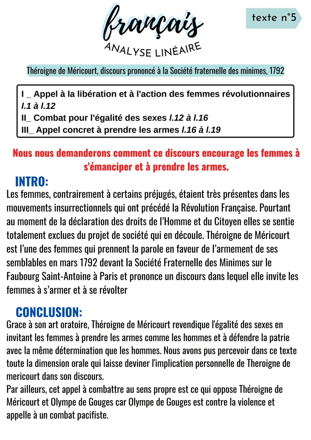 Théroigne de Méricourt et la Révolution : Discours et Droits des Femmes