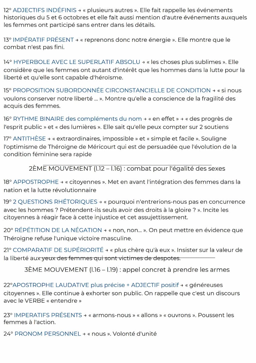 français
ANALYSE LINÉAIRE
texte n°5
Théroigne de Méricourt, discours prononcé à la Société fraternelle des minimes, 1792
I_ Appel à la libér