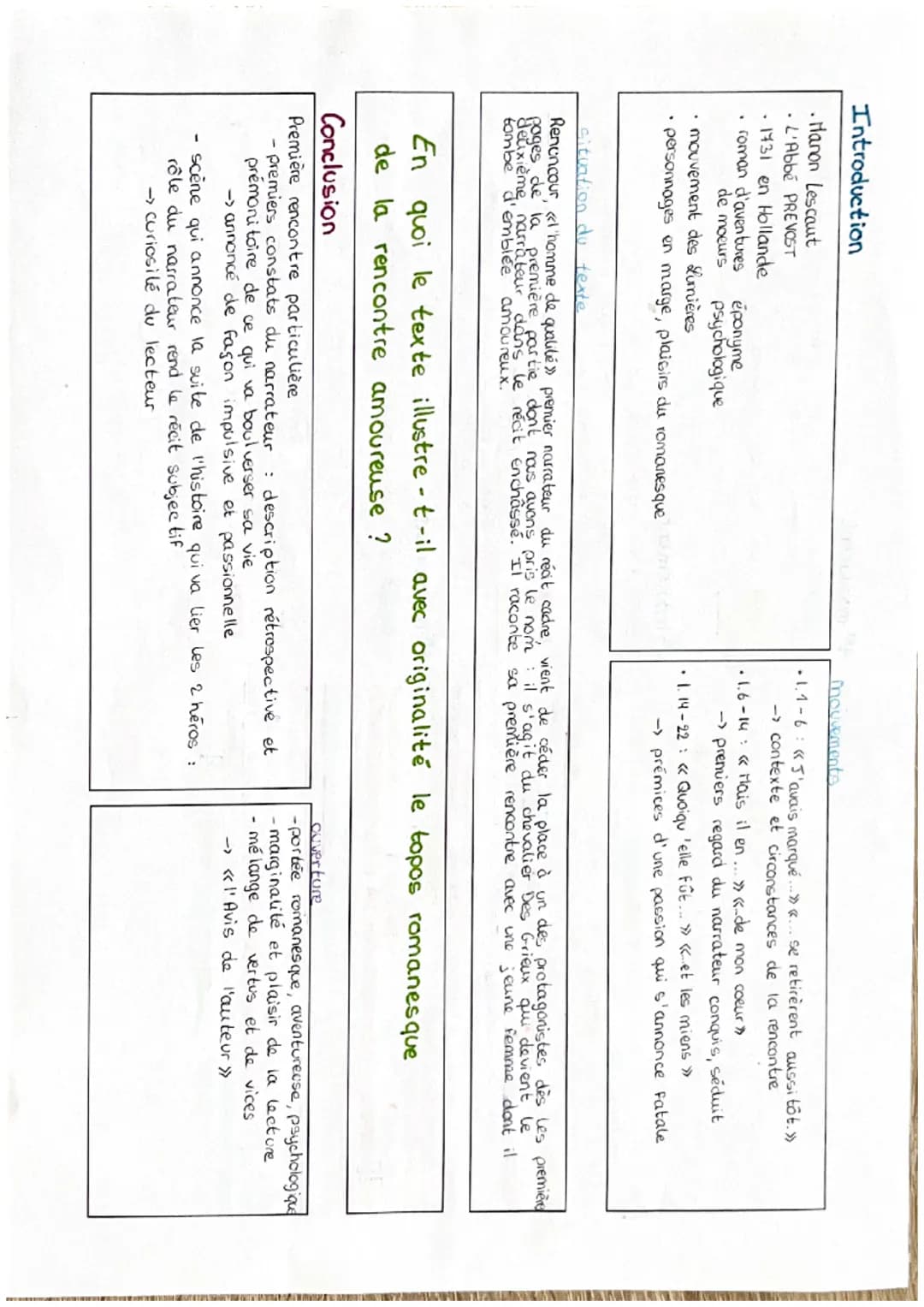 UI
5
10
15
20
OBJET D'ETUDE : LE ROMAN
Personnages en marge, plaisirs du romanesque
Texte 1: Première rencontre, Manon Lescaut, L'Abbé PREVO