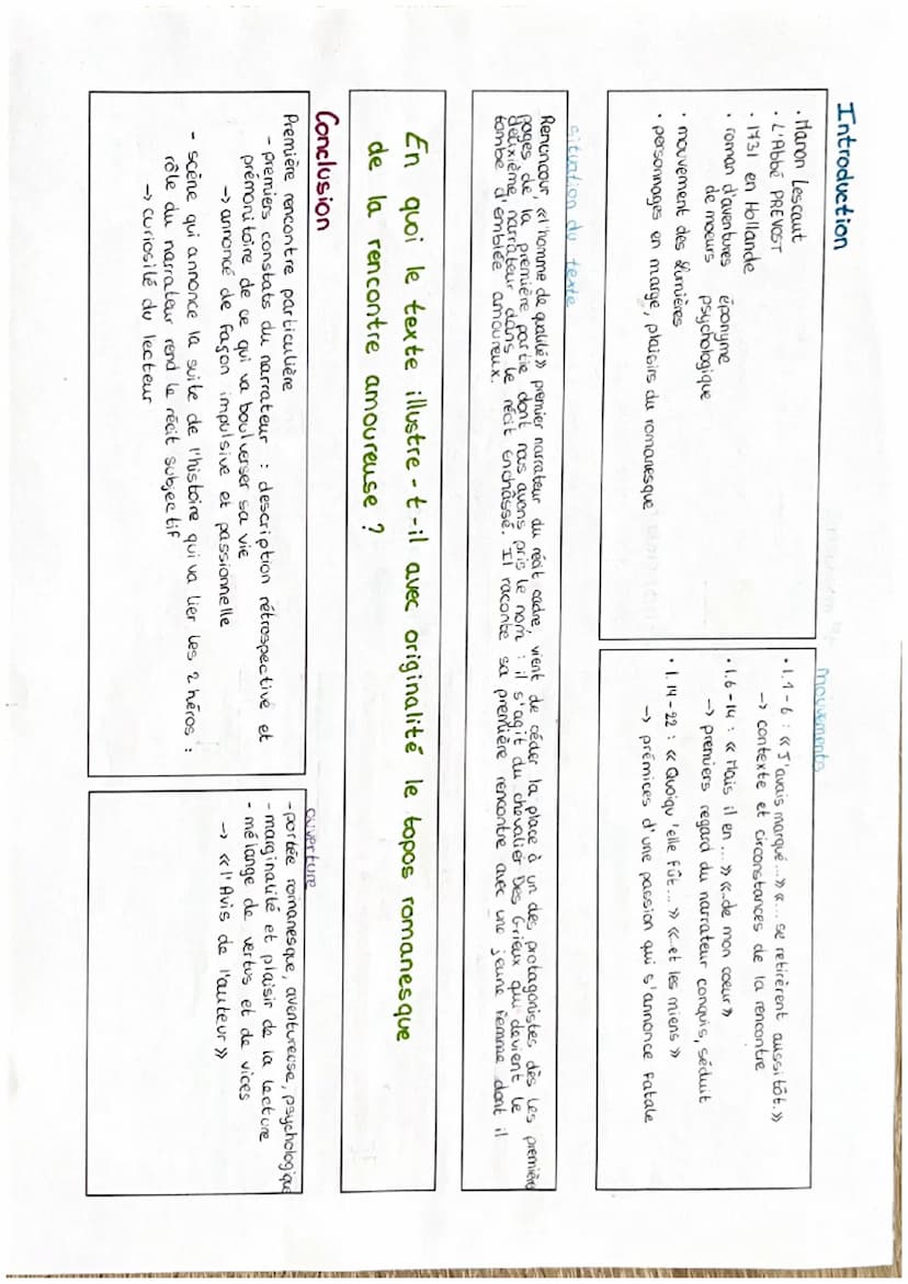UI
5
10
15
20
OBJET D'ETUDE : LE ROMAN
Personnages en marge, plaisirs du romanesque
Texte 1: Première rencontre, Manon Lescaut, L'Abbé PREVO