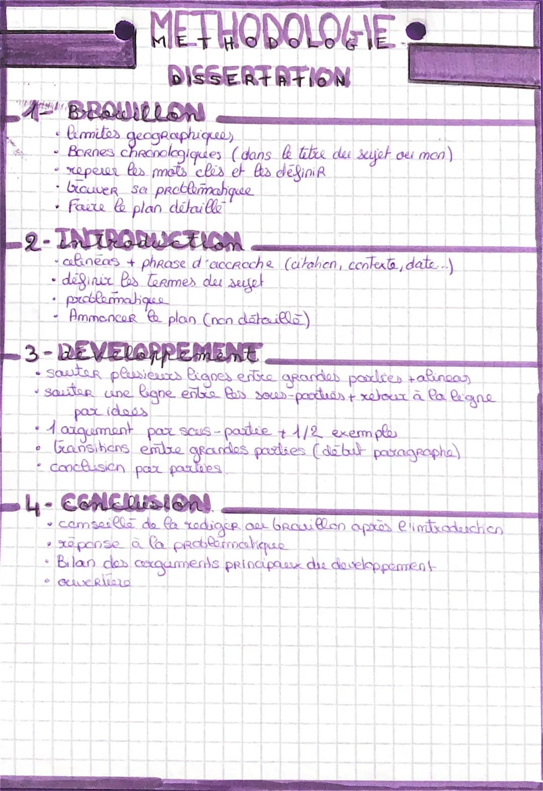 C
METHODOLOGIE
DISSERTATION
-2-INTRODUCTION
• alineas + phrase d'accroche (citation, contexte, date...).
• définir les termes de suget.
• pr