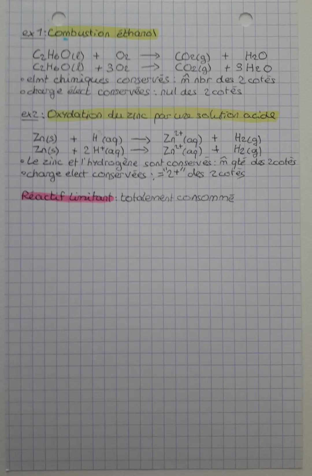 TRANSFORMATION
CHIMIQUE
Transformation chimique passage d'un état initial
à ur etat Final avec formation de nv espèces.
React chimique. modé