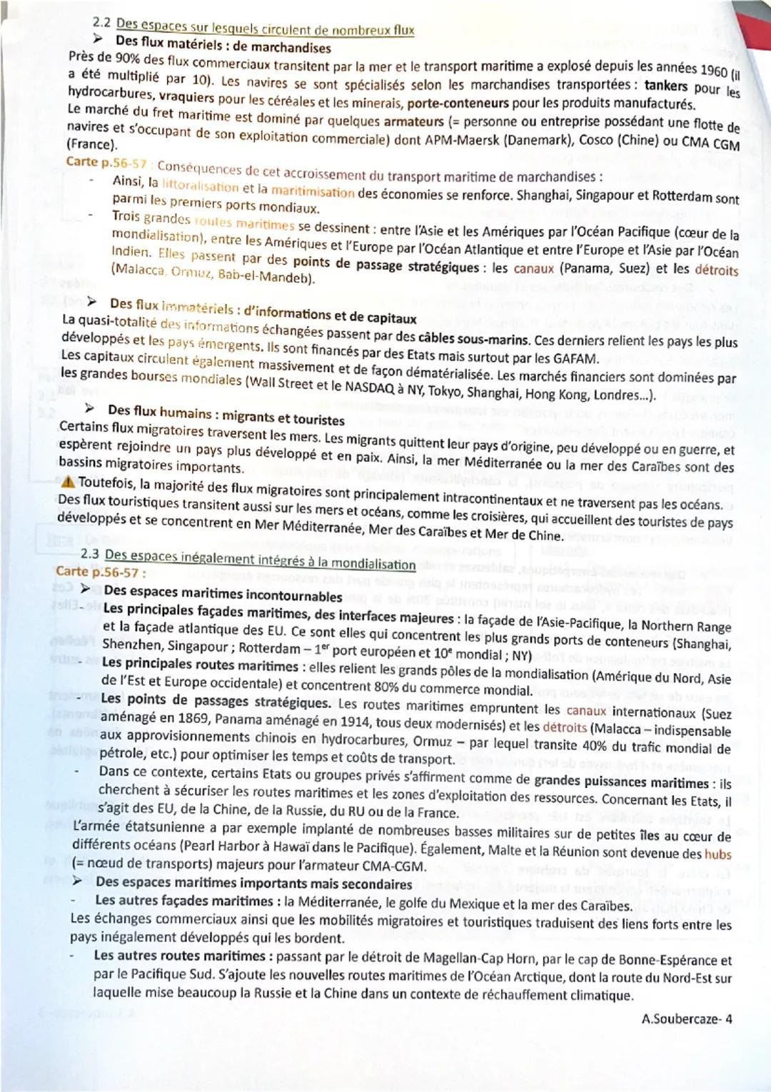TIG1 MERS ET OCEANS: AU CŒUR DE LA MONDIALISATION
Pré-acquis: Thème déjà traité en 6° (TIII « Habiter les littoraux »), 4° (TIIIG1 << Mers e