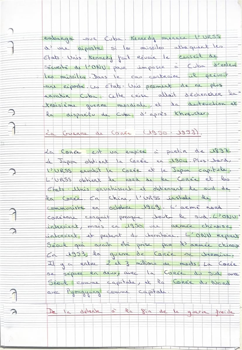 --- OCR Start ---
programme
3
Histoire : fiche de Révision
Thème 2 : Le monde de puis 1945.
Chapitre 5 Chapitre 1: Un monde bipolaire au cha