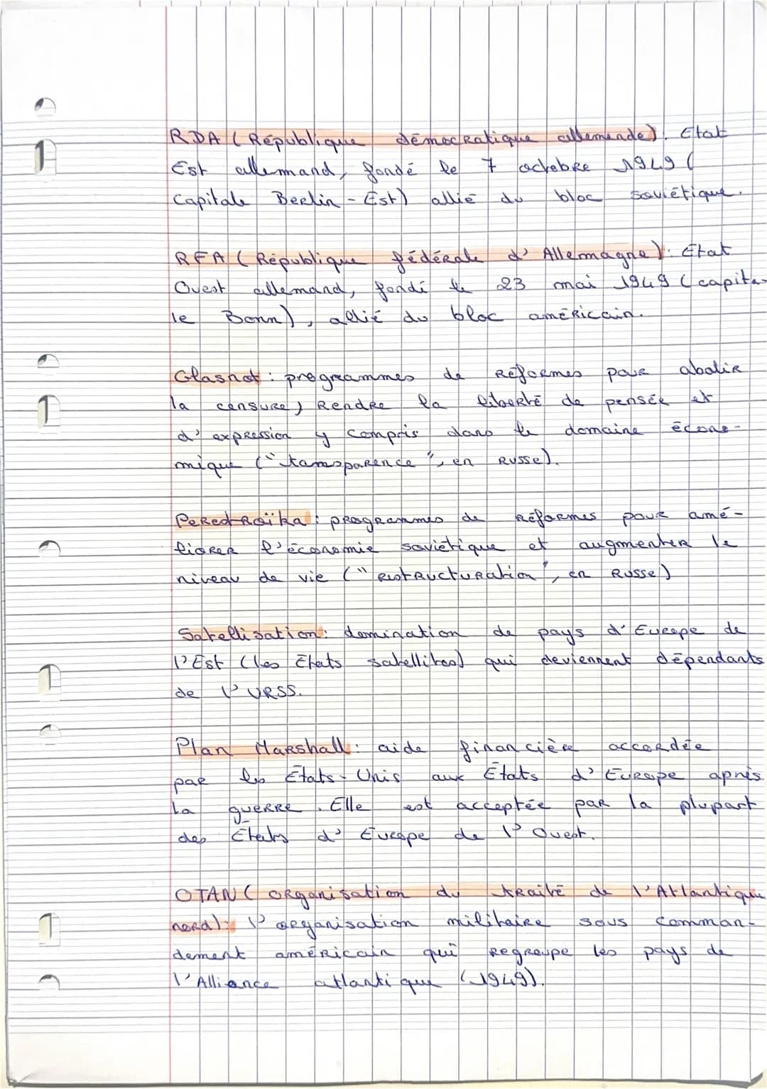 --- OCR Start ---
programme
3
Histoire : fiche de Révision
Thème 2 : Le monde de puis 1945.
Chapitre 5 Chapitre 1: Un monde bipolaire au cha