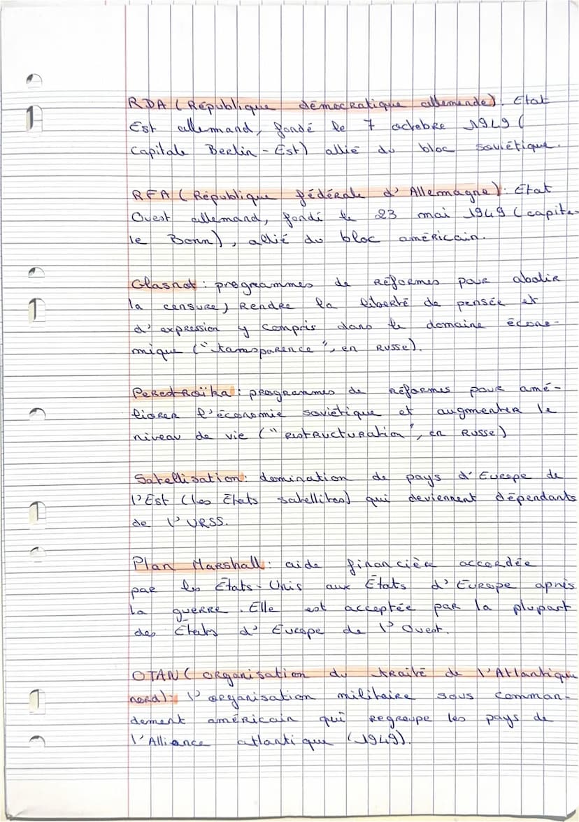 --- OCR Start ---
programme
3
Histoire : fiche de Révision
Thème 2 : Le monde de puis 1945.
Chapitre 5 Chapitre 1: Un monde bipolaire au cha