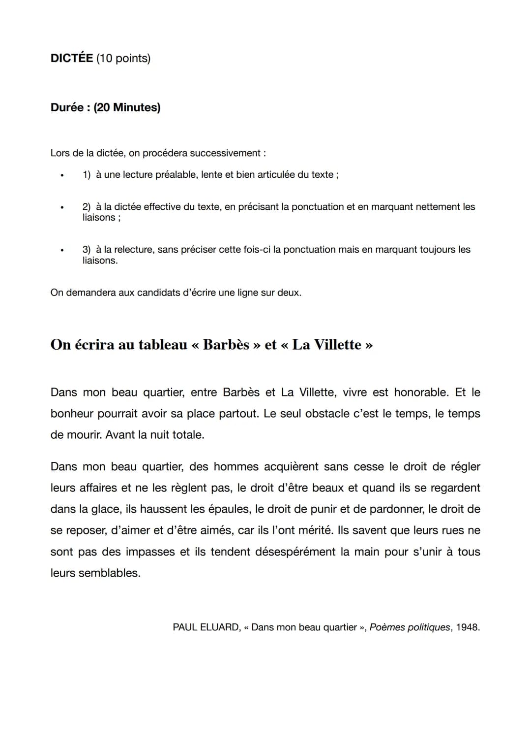 LUNDI 17 AVRIL 2023
BREVET BLANC DE
FRANCAIS
•
PREMIÈRE PARTIE 1 H 30
Travail sur le texte littéraire et sur l'image (50 points)
Dictée (10 