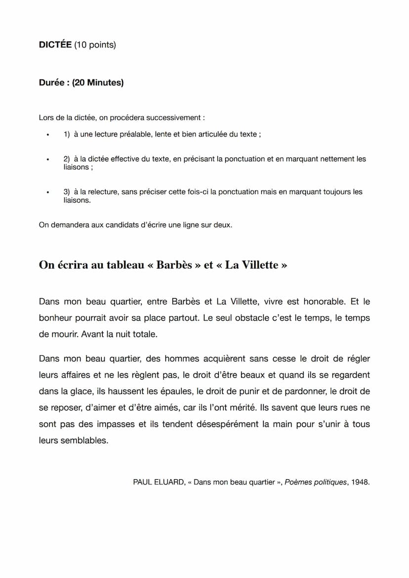 LUNDI 17 AVRIL 2023
BREVET BLANC DE
FRANCAIS
•
PREMIÈRE PARTIE 1 H 30
Travail sur le texte littéraire et sur l'image (50 points)
Dictée (10 