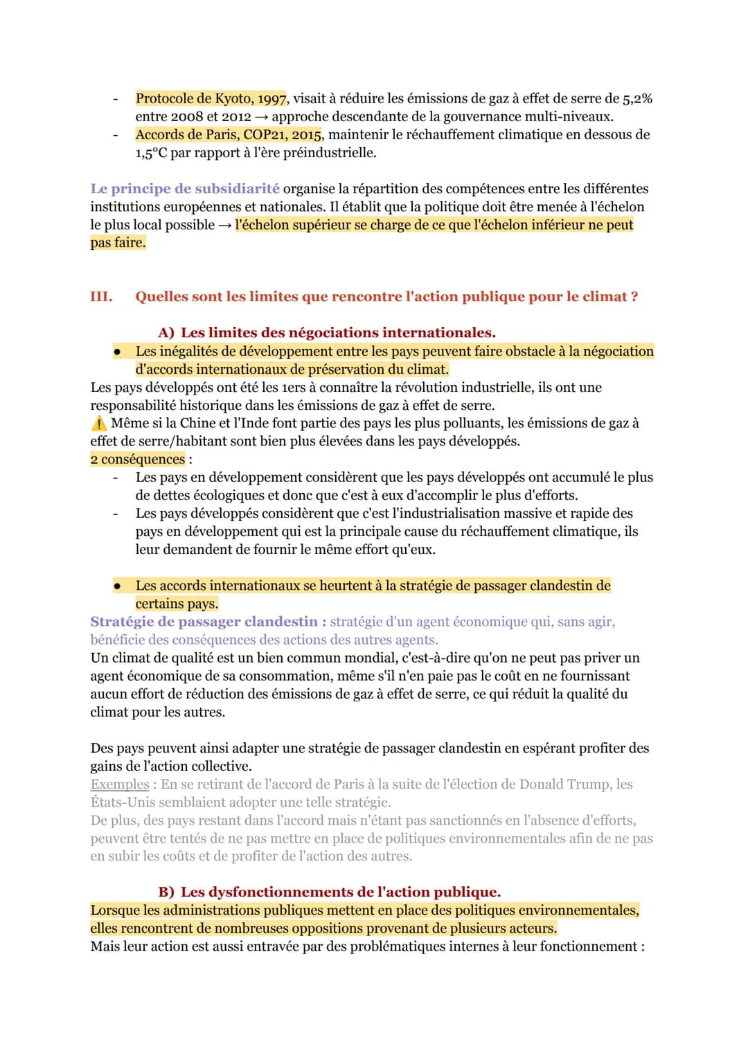 QUELLE ACTION PUBLIQUE POUR L'ENVIRONNEMENT ?
La croissance économique entraîne un épuisement des ressources, or l'environnement
apporte ces
