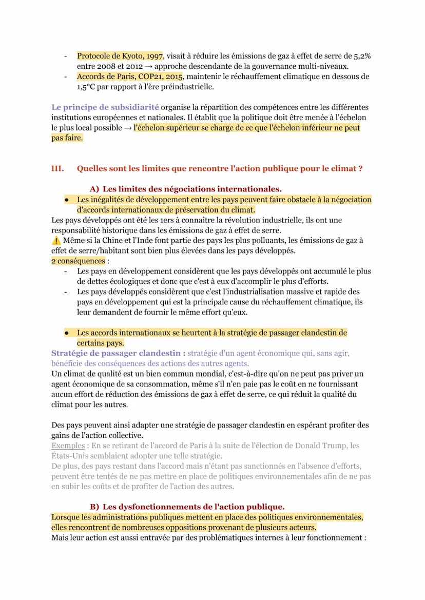 QUELLE ACTION PUBLIQUE POUR L'ENVIRONNEMENT ?
La croissance économique entraîne un épuisement des ressources, or l'environnement
apporte ces