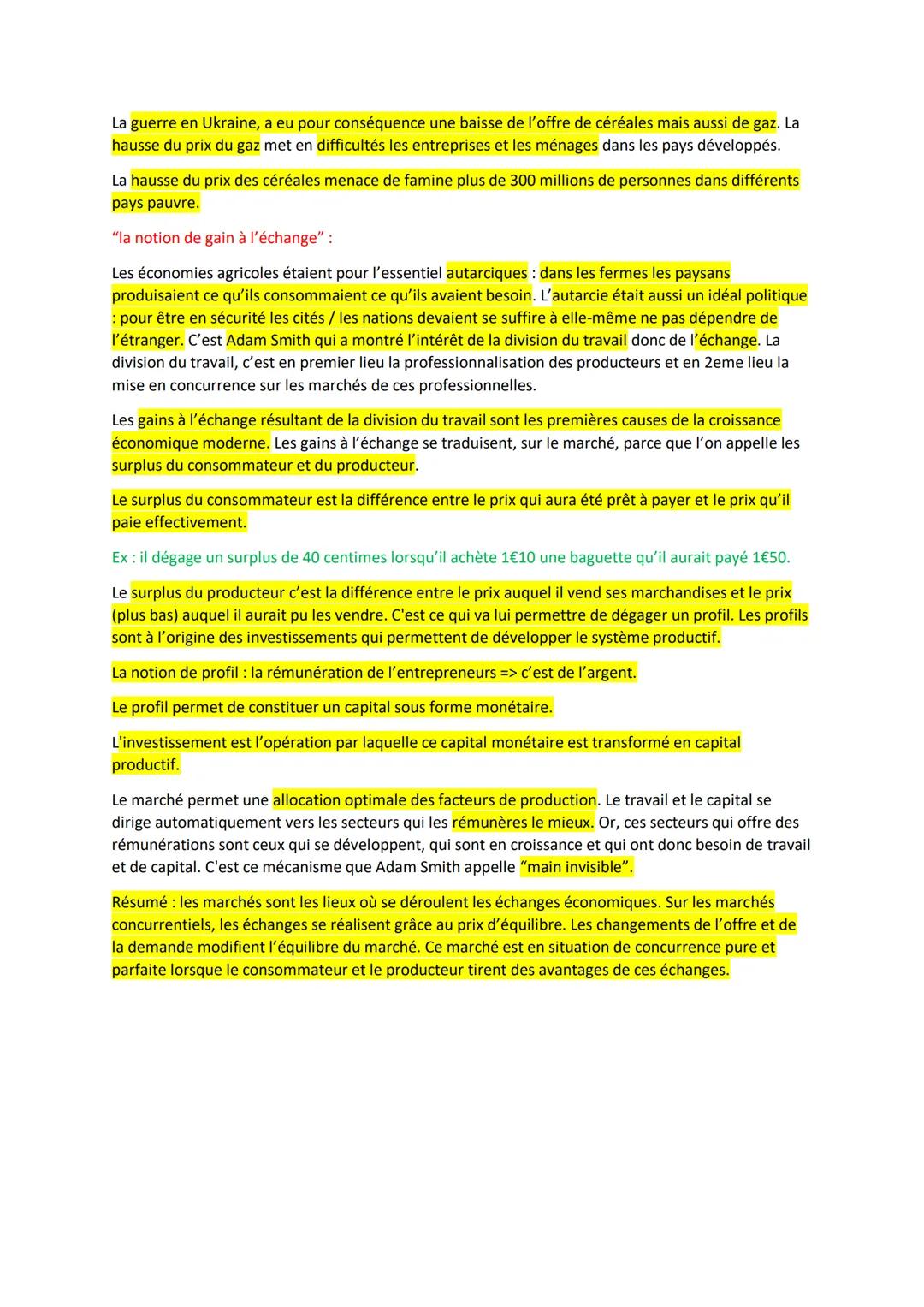 C1: L'autorégulation du marché sous les hypothèses de la concurrence pure et parfaite
L'autorégulation signifie que sous ses hypothèses, que