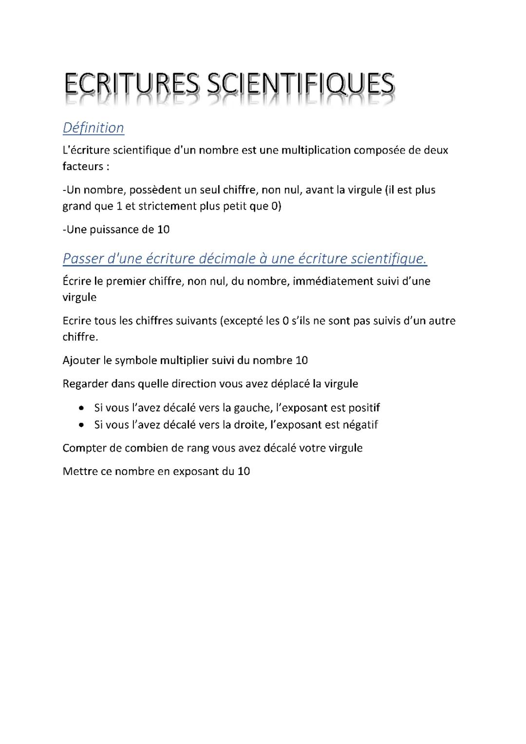 Ecriture scientifique