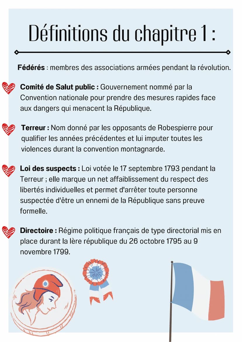 Définitions du chapitre 1 :
Société d'ordres : société divisée en trois catégories : le clergé,
la noblesse et le tiers-état.
Les deux premi